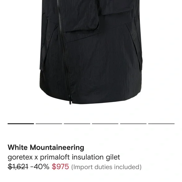 White Mountaineering goretex primaloft utility vest black - Picture 2 of 10